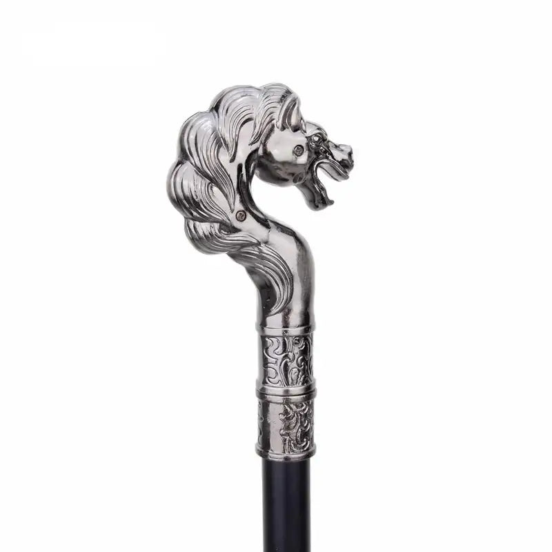 Canne de marche avec poignée tête de cheval sculptée | Décoration et raffinement