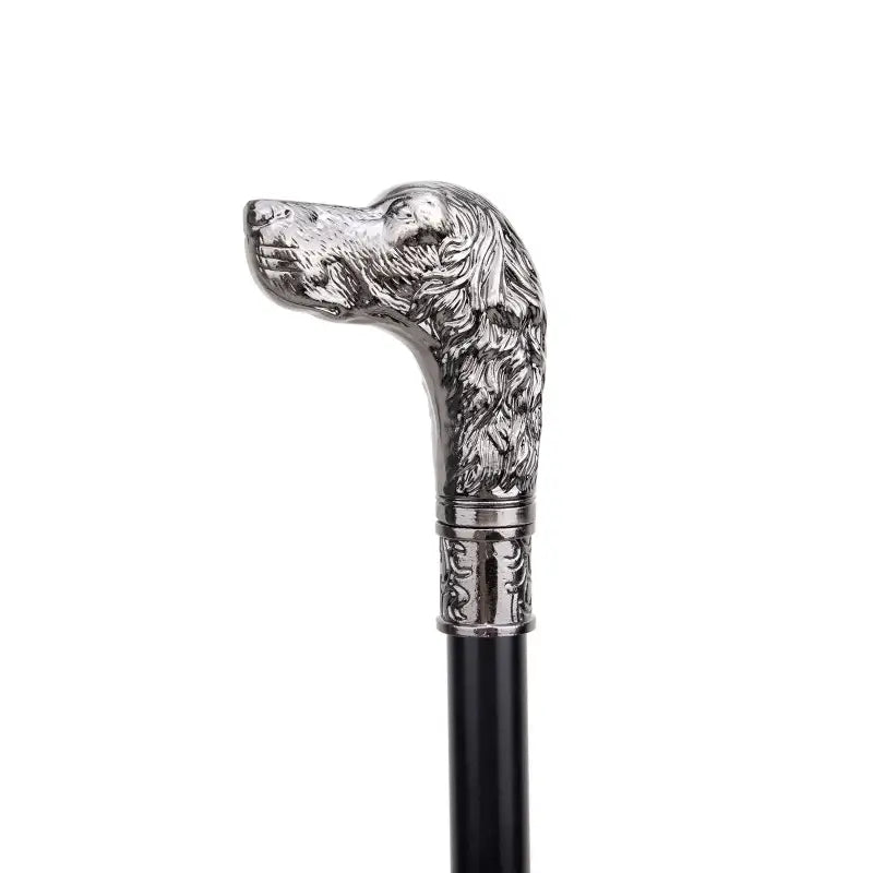 Canne avec poignée sculptée tête de chien