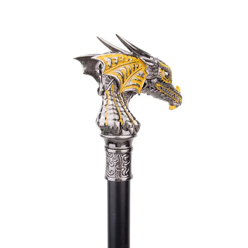 Canne de collection tête de dragon ornementée
